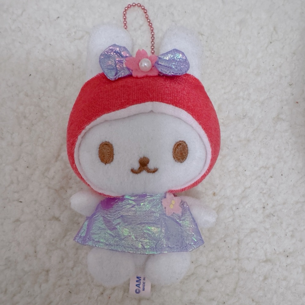 Amuse Rabbit Red Hood Usazukin Blue Mermaid Flower Dress Keychain Mascot Plush